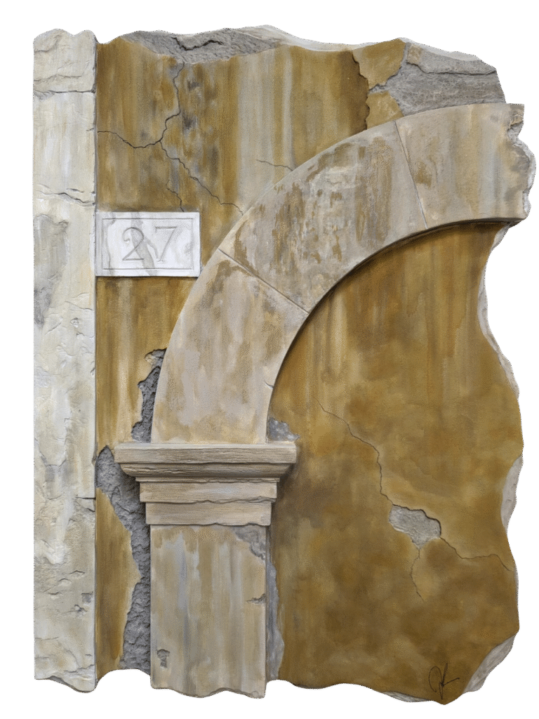 "Ragusa 1"	2024	44x32x2.5"    Acrylic on HD Foam Board   $2,800USD